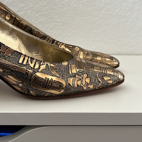 Vintage Rayne Custom Made Gold Shiny Heels! - Picture 4 of 15